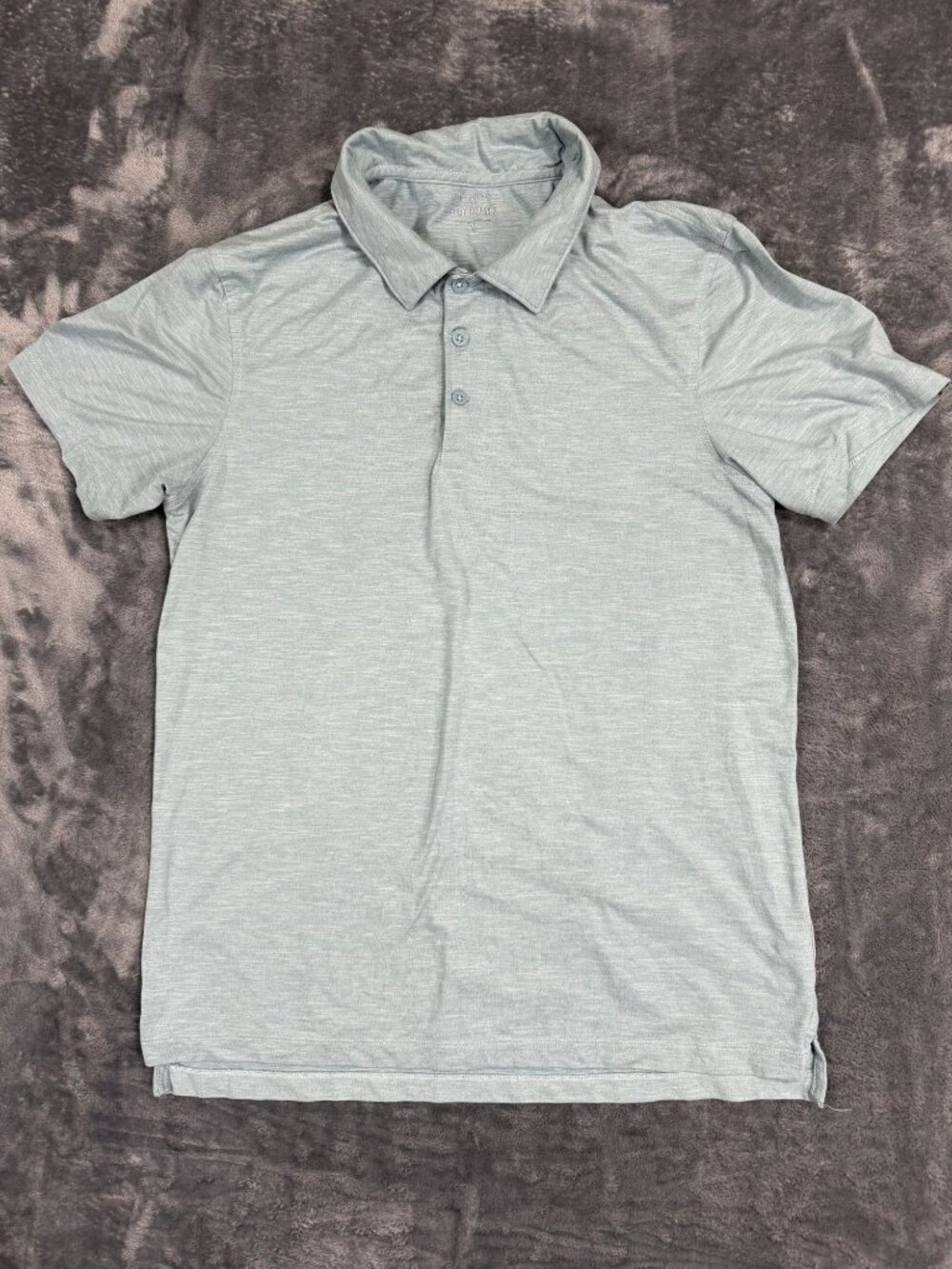 J.Crew Performance Mens Polo Shirt Heathered Light Blue Size M